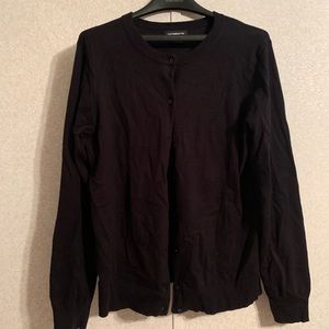 Liz Claiborne black button up sweater XL   NWOT”